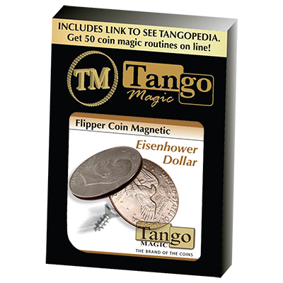 Magnetic Flipper Coin Eisenhower Dollar (D0041) by Tango - Trick